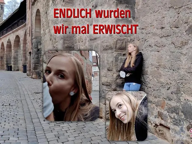 Outdoor Fick hinter dem Container, erwischt und geiler